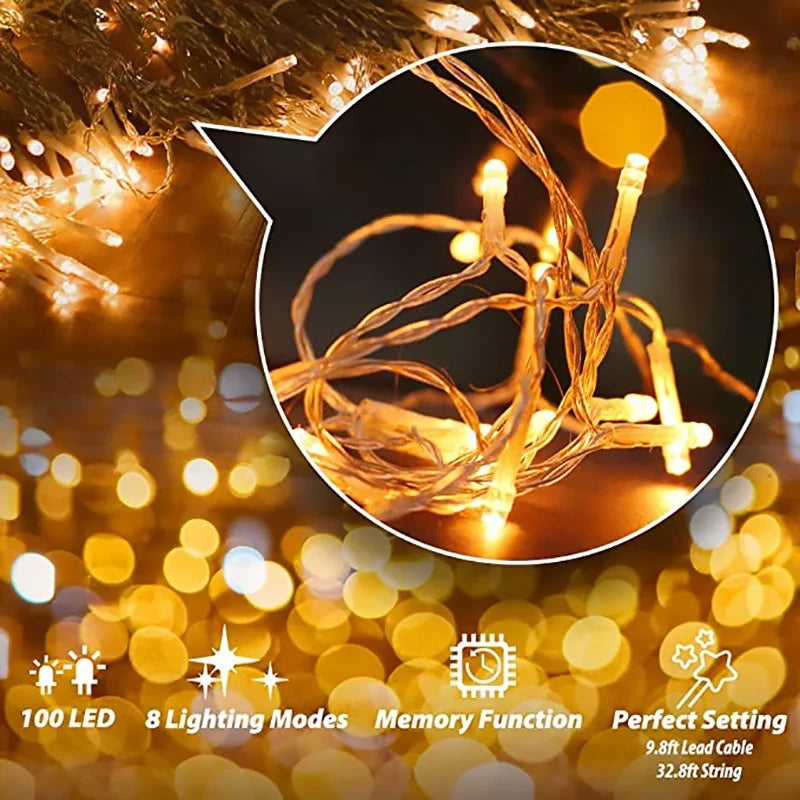 Christmas Light Garland 8 Modes