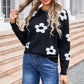 Knitted Flower Sweaters For Women Blusa De Frio Feminina