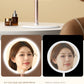 Dual-Axis Stand Office Rotating Makeup Mirror with Light