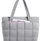 BAGSMART Expandable Tote Bag for Women Puffer Shoulder Tote Bag With Zipper 28L Travel Bags Casual Handbags Nurse Bag