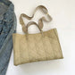Green Padded Handbag Fashion Quilted Shoulder Bags For Women 2023 Winter Space Cotton Shopper Bag Portable Large Capacity Tote