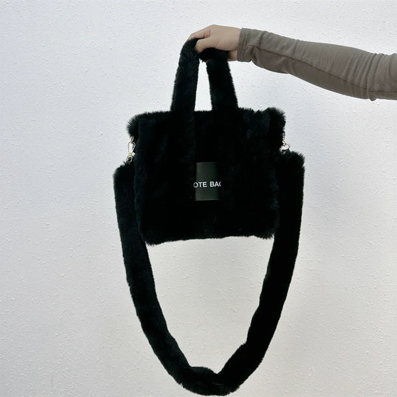 Faux Fur Ladies Tote Bag