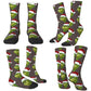 Pink Christmas-S-Green-S-Grinching Stockings Monster Trendy Socks Winter Anti Skid Socks Women Men Running High Quality Socks