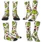 Unisex Men Socks Christmas-S-Green-S-Grinching Just Waiting for Christmas Stockings Winter Kawaii Socks Climbing Non Skid Socks