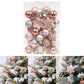 Tree Decorations Christmas Ornaments Holiday Celebrations Light Gold Pink Combination 3cm Diameter Lightweight