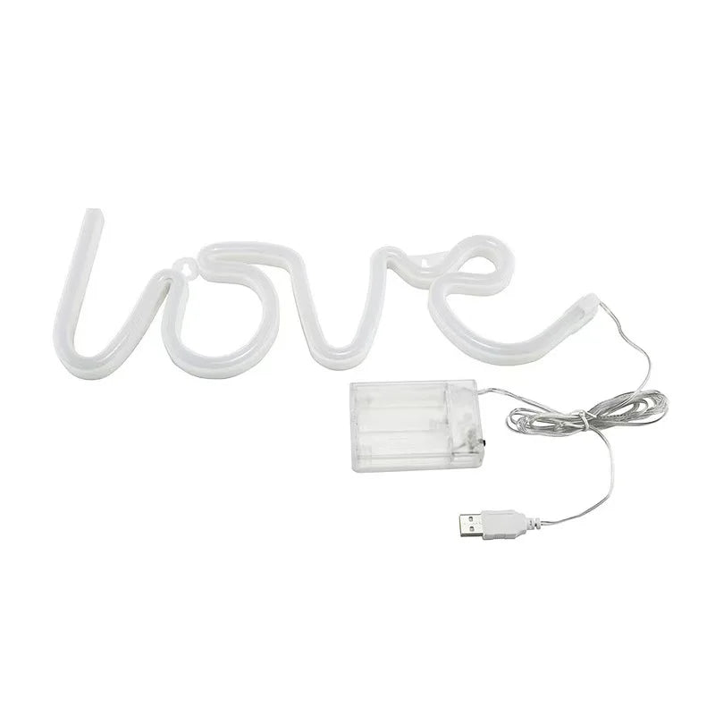 led neon letter light LOVE modeling night light USB festive atmosphere decoration birthday party proposal scene layout