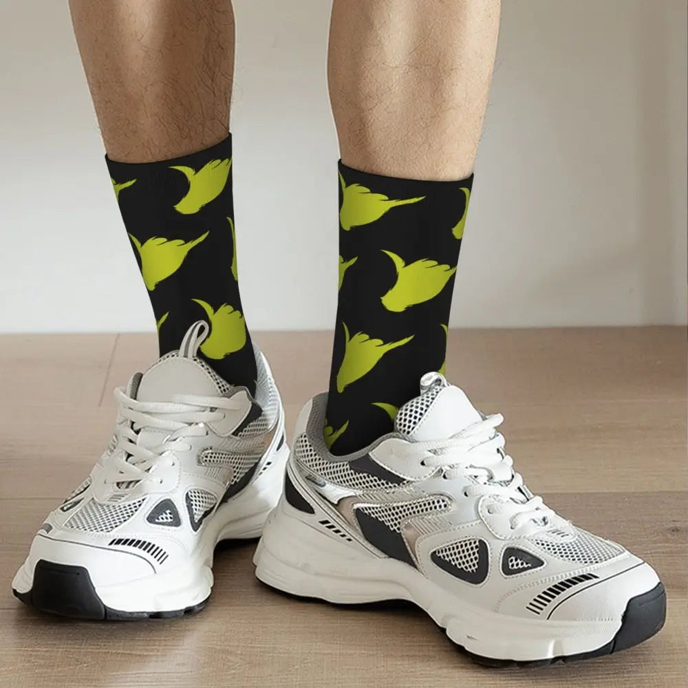Novelty Christmas-S-Green-S-Grinching Socks Men's Women's Fashion Socks Spring Summer Autumn Winter Middle Tube Socks Gift