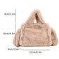 Pink Handbag Plush Bag For Women 2024 Winter Soft Fluffy Shoulder Crossbody Bag Lady Designer Luxury Faux Fur Evening Bag Tote