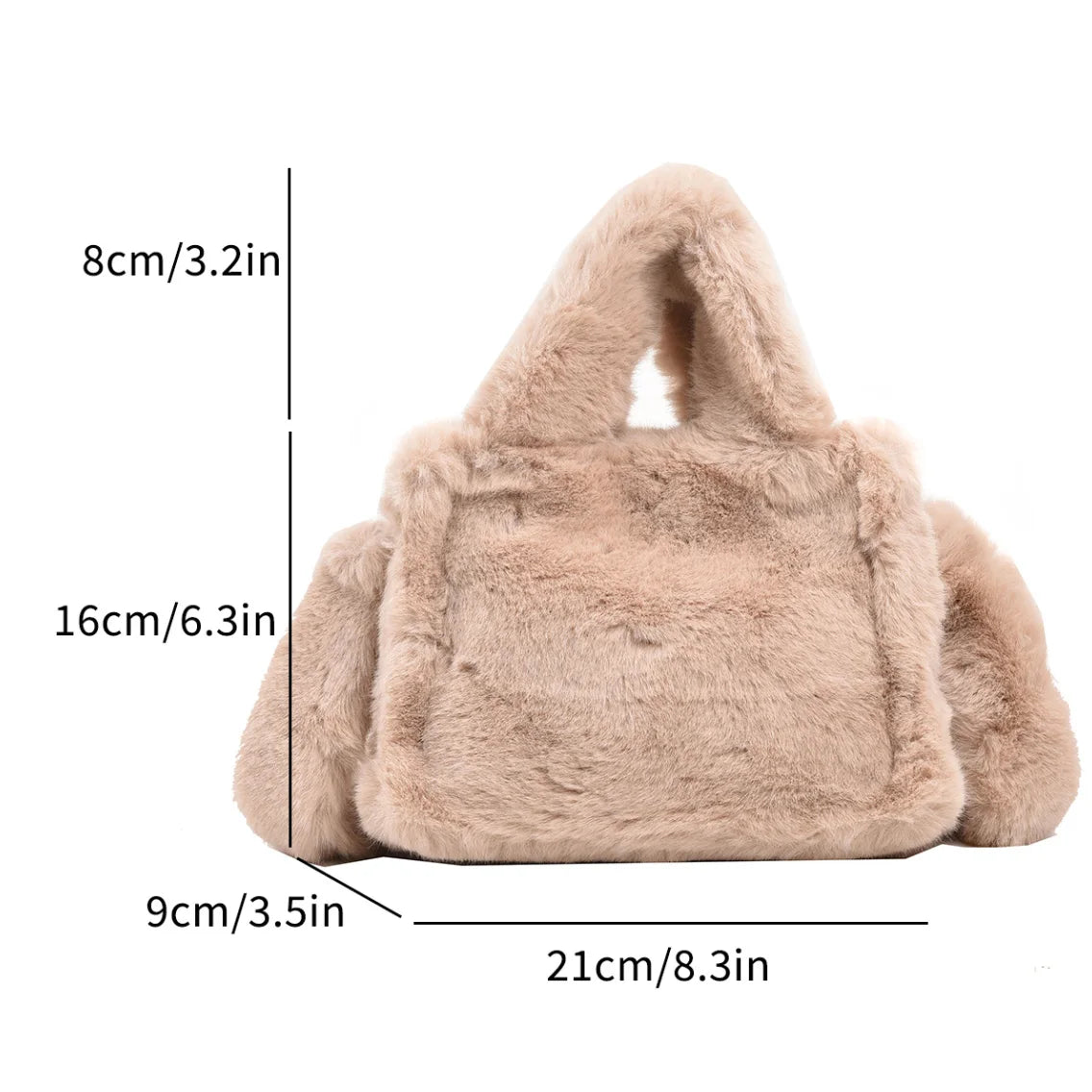 Pink Handbag Plush Bag For Women 2024 Winter Soft Fluffy Shoulder Crossbody Bag Lady Designer Luxury Faux Fur Evening Bag Tote