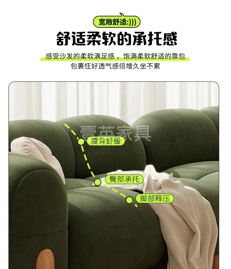 Light Luxury Vintage Living Room Sofa Bed Christmas Pink European Unusual Couch Reading Straight Canape Salon Bedroom Furniture
