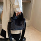 Pink Handbag Plush Bag For Women 2024 Winter Soft Fluffy Shoulder Crossbody Bag Lady Designer Luxury Faux Fur Evening Bag Tote