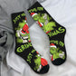 Unisex Men Socks Christmas-S-Green-S-Grinching Just Waiting for Christmas Stockings Winter Kawaii Socks Climbing Non Skid Socks