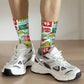 Novelty Christmas-S-Green-S-Grinching Socks Men's Women's Fashion Socks Spring Summer Autumn Winter Middle Tube Socks Gift