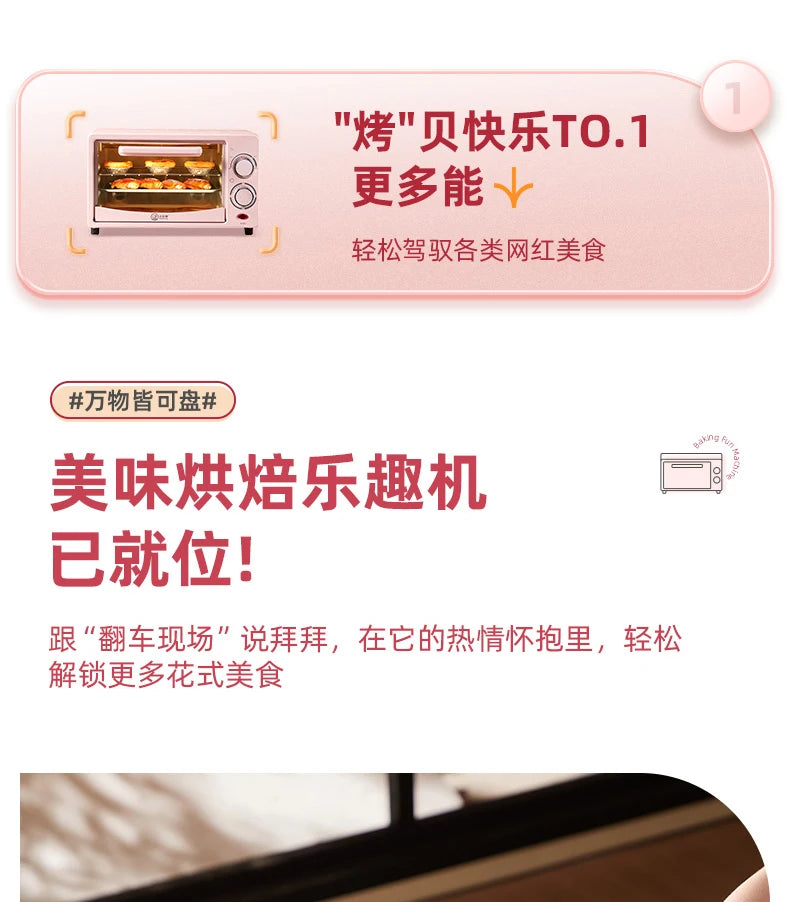 Mini Electric Oven (12L), Compact Baking Oven for Home Use, SpaceSaving Toaster, Quick Heat Oven, Countertop Baking Appliance,