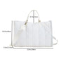 Green Padded Handbag Fashion Quilted Shoulder Bags For Women 2023 Winter Space Cotton Shopper Bag Portable Large Capacity Tote