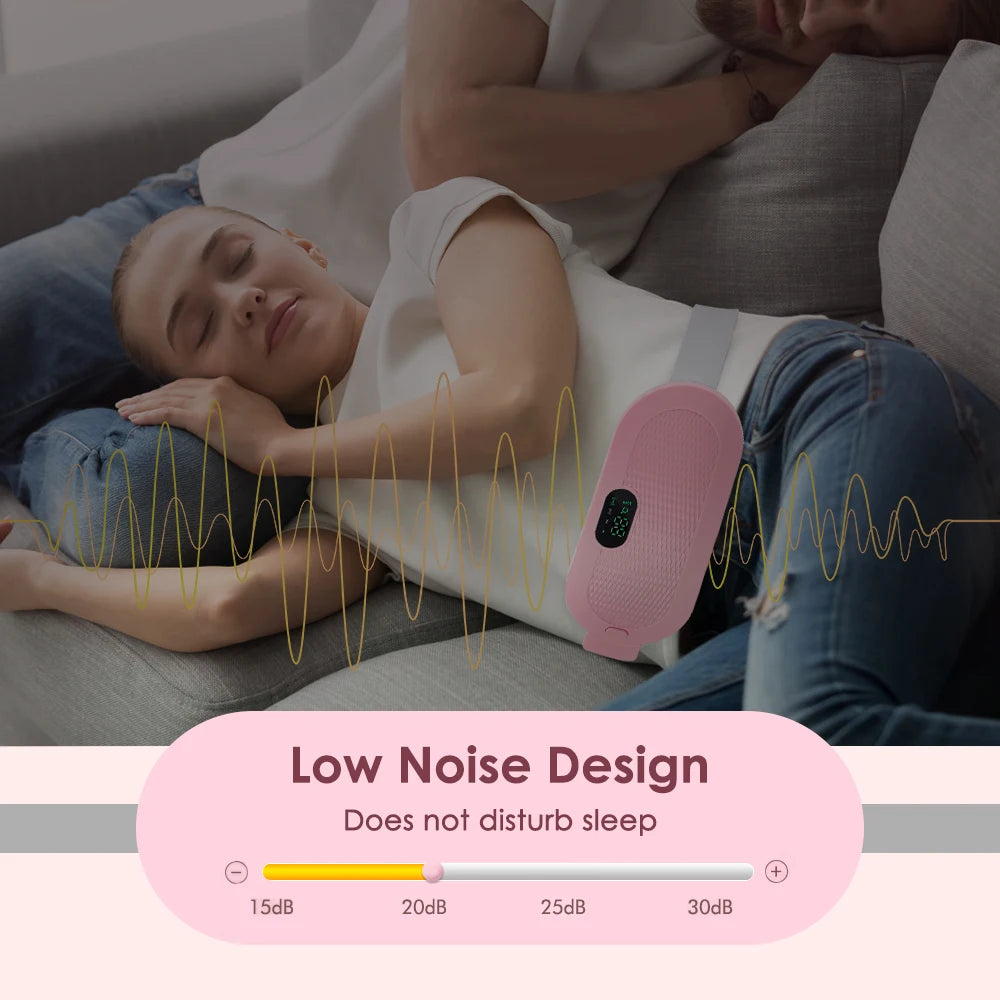 Electric Heating Pad Women Vibrator Period Pain Relief Device Menstrual Cramp Massager Blood Circulation Abdominal Belt Warmer