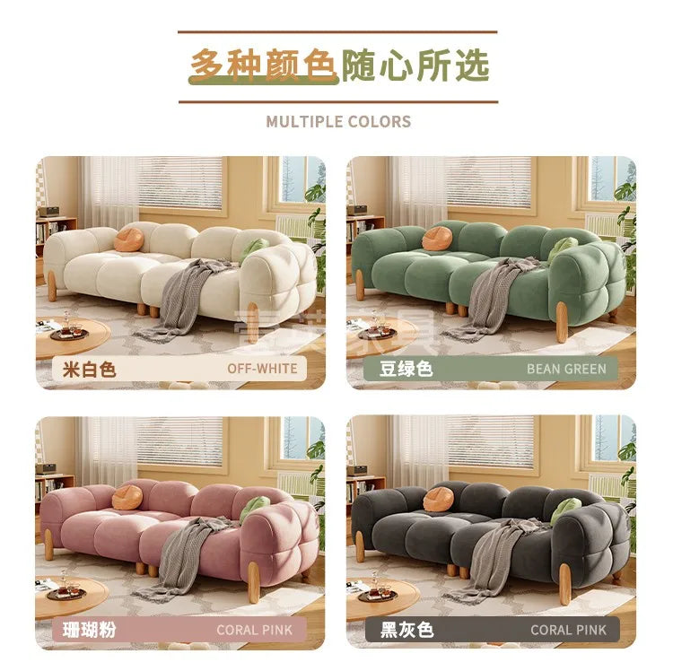 Light Luxury Vintage Living Room Sofa Bed Christmas Pink European Unusual Couch Reading Straight Canape Salon Bedroom Furniture