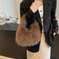 Faux Soft Plush Women's Small Half Moon Bag