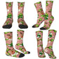 Unisex Men Socks Christmas-S-Green-S-Grinching Just Waiting for Christmas Stockings Winter Kawaii Socks Climbing Non Skid Socks