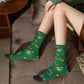 Novelty Christmas-S-Green-S-Grinching Socks Men's Women's Fashion Socks Spring Summer Autumn Winter Middle Tube Socks Gift