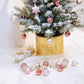 Tree Decorations Christmas Ornaments Holiday Celebrations Light Gold Pink Combination 3cm Diameter Lightweight