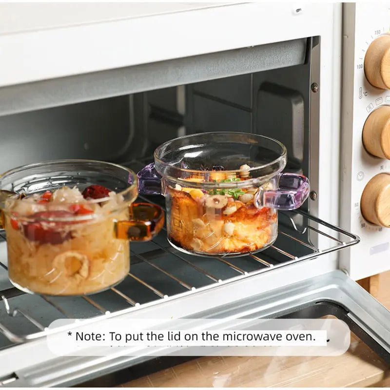 Love Binaural Pan Noodle Pink Open Fire Soup Cute Glass Cooking Pot High-value Borosilicate Instant Heat-resistant High