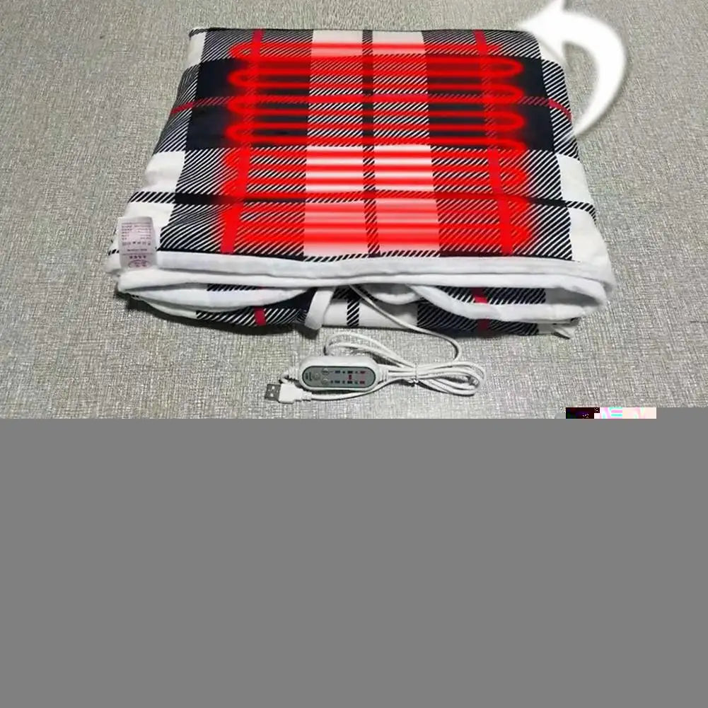 Electric Blanket Wearable 3 Heat Settings Soft Warm Shawl USB Electric Mat For Bed Home Office Body Warmer Heated Blanket