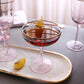 Nordic Creative Pink Cocktail Glass Lead-Free Crystal Home Champagne Wine Glasses Set Goblet Juice Water Cup Golden Edge Kettle