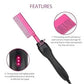 Electric Pink Hot Comb Professional Fast Heating Styling Comb Hair Straightener Portable Anti-Scald Straightening Press Comb