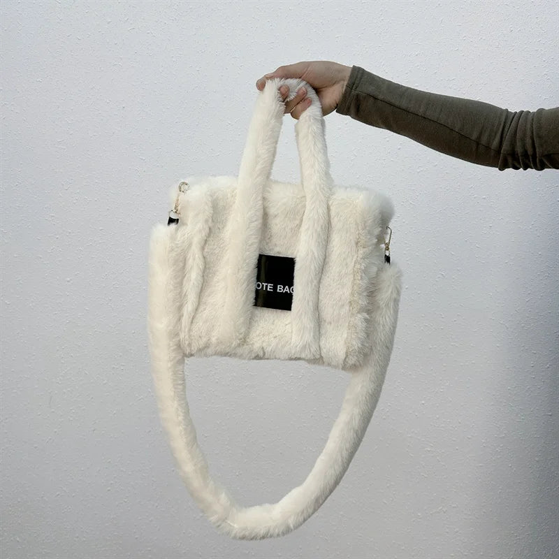 Faux Fur Ladies Tote Bag