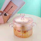 Love Binaural Pan Noodle Pink Open Fire Soup Cute Glass Cooking Pot High-value Borosilicate Instant Heat-resistant High