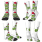 Unisex Men Socks Christmas-S-Green-S-Grinching Just Waiting for Christmas Stockings Winter Kawaii Socks Climbing Non Skid Socks