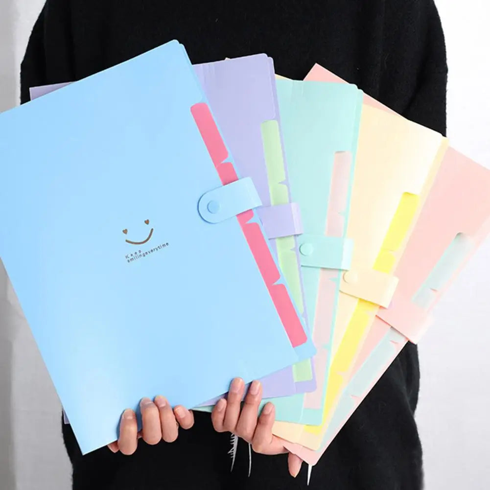 Document Organizer Multi-layered A4 File Organizer Set for Office Travel Plastic Closure Document Filing Folder for Home