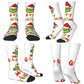 Unisex Men Socks Christmas-S-Green-S-Grinching Just Waiting for Christmas Stockings Winter Kawaii Socks Climbing Non Skid Socks