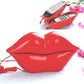 Pink Red Mouth Shape Lips Telephone Multi-Functional Cute Desk Landline Phone Home Office Decoration Set Stylish Household  DIY