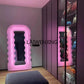 Full Body Fitness Pink Luminous Floor Mirror