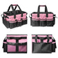 Pink Tool Bag with Pockets Cleaning Toolbag Storage Waterproof Wear-Resistant Large Capacity Oxford Cloth Tools Organizer