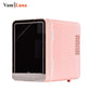 Pink Mini Portable 6L Personal Electric Cosmetics Beauty Fridge Freezer Skincare With Mirror LED Light