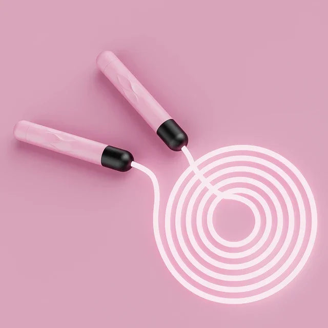 Fitness Adjustable Night Glowing LED Jump Rope - Portable Training Sports Equipment
