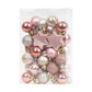 Tree Decorations Christmas Ornaments Holiday Celebrations Light Gold Pink Combination 3cm Diameter Lightweight