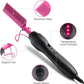 Electric Pink Hot Comb Professional Fast Heating Styling Comb Hair Straightener Portable Anti-Scald Straightening Press Comb