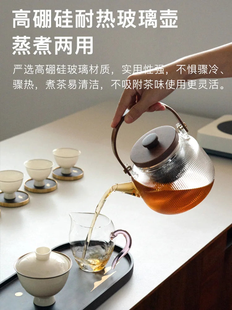 Electric pottery stove, tea maker, glass pot, kettle, white electric stove, flower and fruit pot