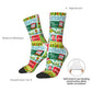Novelty Christmas-S-Green-S-Grinching Socks Men's Women's Fashion Socks Spring Summer Autumn Winter Middle Tube Socks Gift