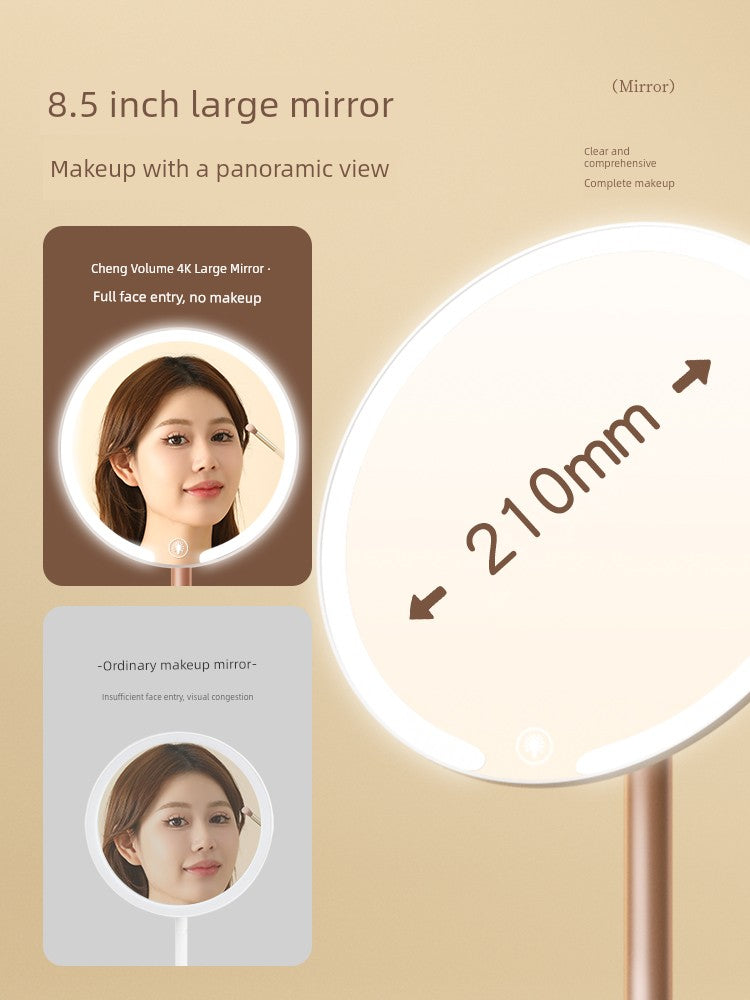 Dual-Axis Stand Office Rotating Makeup Mirror with Light