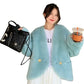 Tuscan Fur True Lamb Wool Sheep Trimmed Fleece Fur Coat