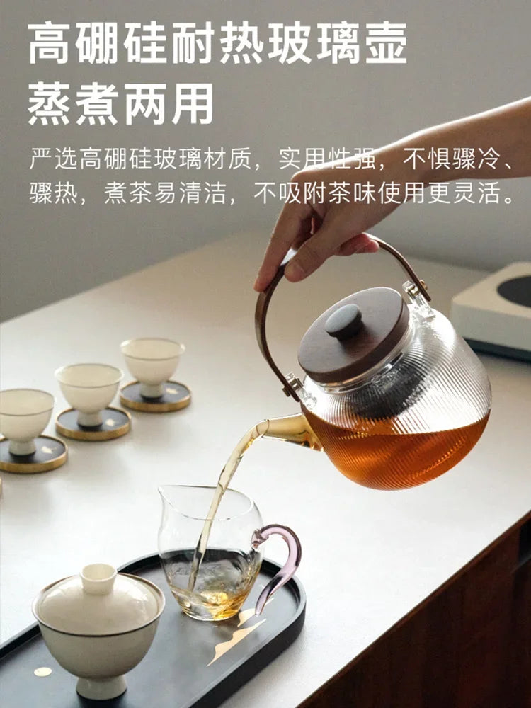 Electric pottery stove, tea maker, glass pot, kettle, white electric stove, flower and fruit pot