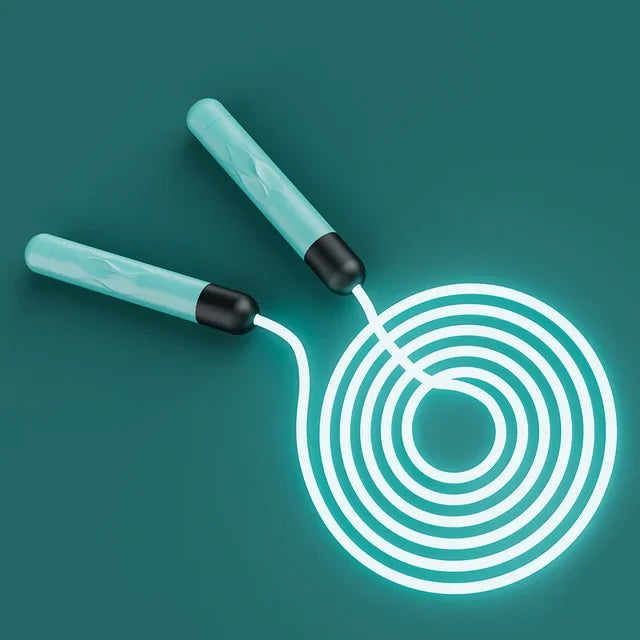 Fitness Adjustable Night Glowing LED Jump Rope - Portable Training Sports Equipment
