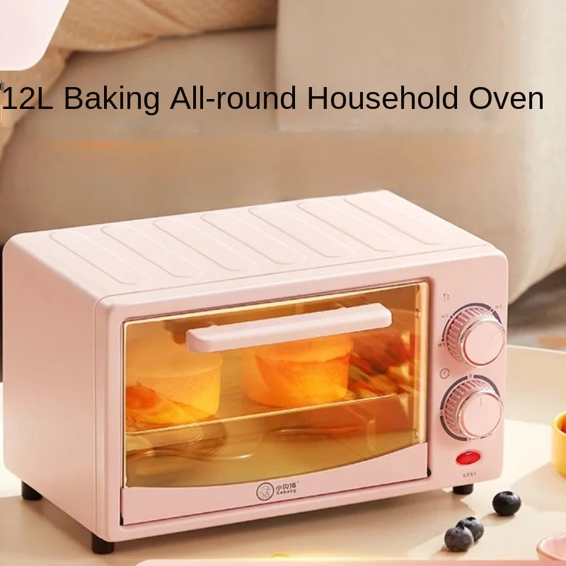 Mini Electric Oven (12L), Compact Baking Oven for Home Use, SpaceSaving Toaster, Quick Heat Oven, Countertop Baking Appliance,