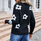 Knitted Flower Sweaters For Women Blusa De Frio Feminina