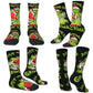 Unisex Men Socks Christmas-S-Green-S-Grinching Just Waiting for Christmas Stockings Winter Kawaii Socks Climbing Non Skid Socks